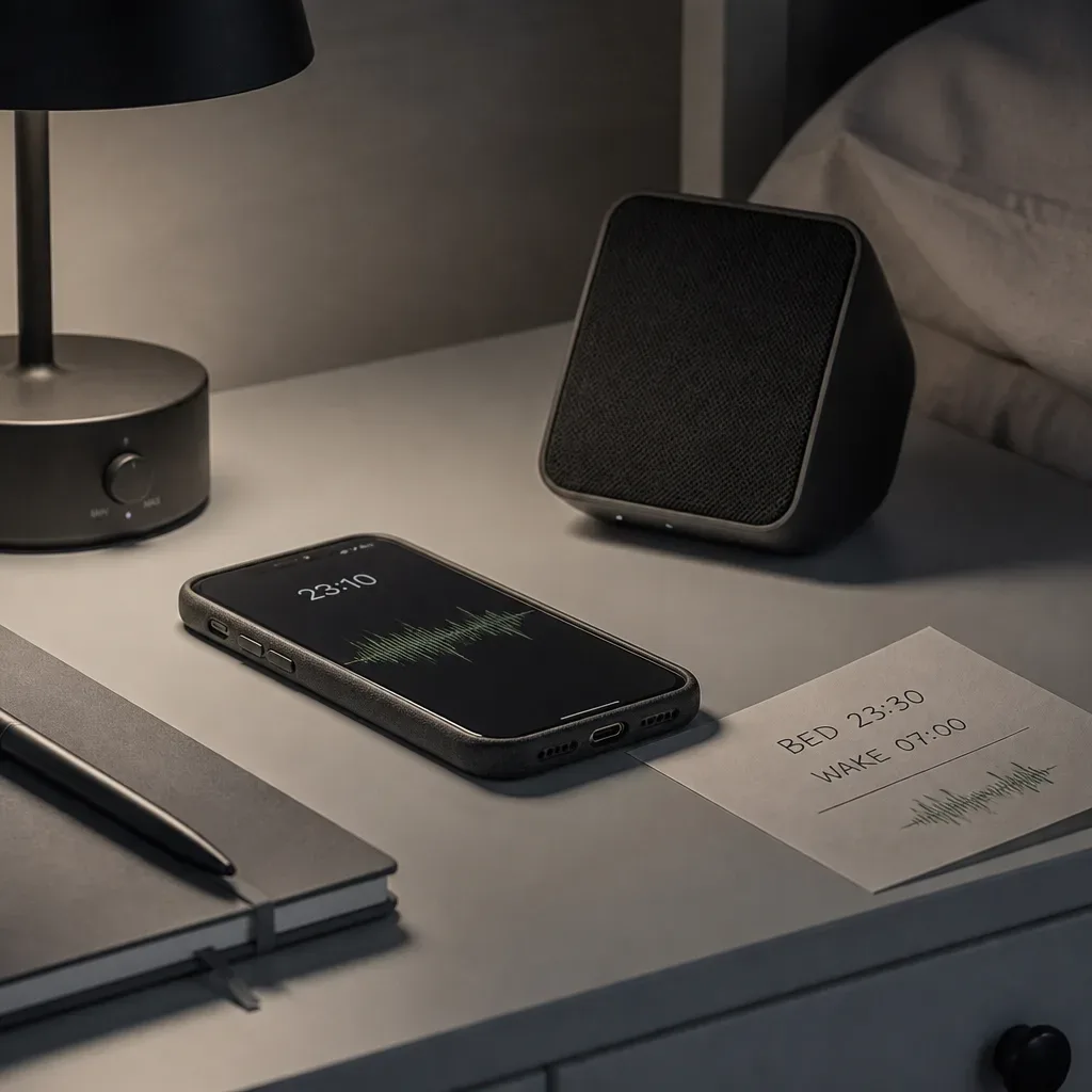 Bedside audio routine set for sleep recovery