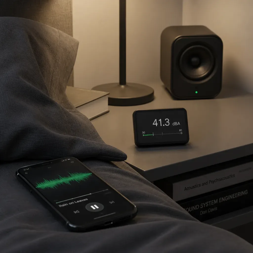 Phone narration layered above low white noise